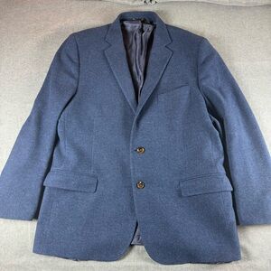 Brooks Brothers Fitzgerald Fit 2 Button Blue Wool Blazer 46R